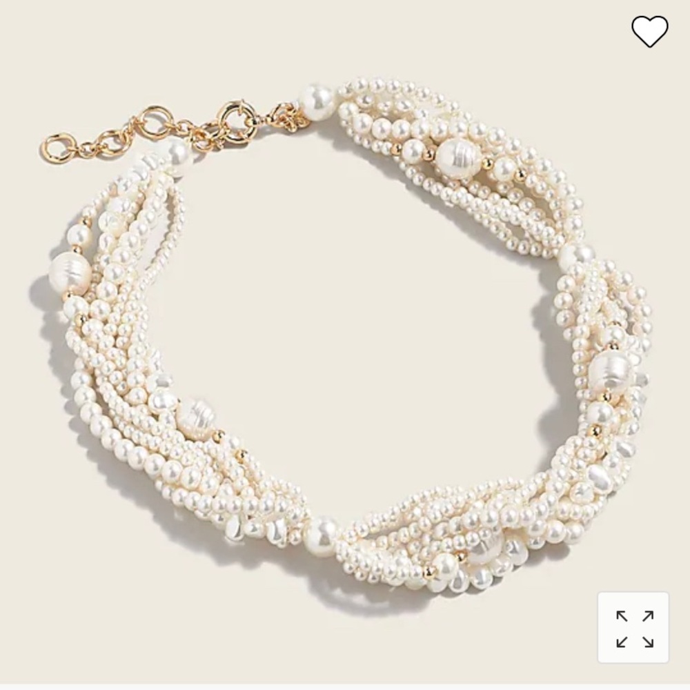 J.Crew twisty pearl statement necklace, new with tags